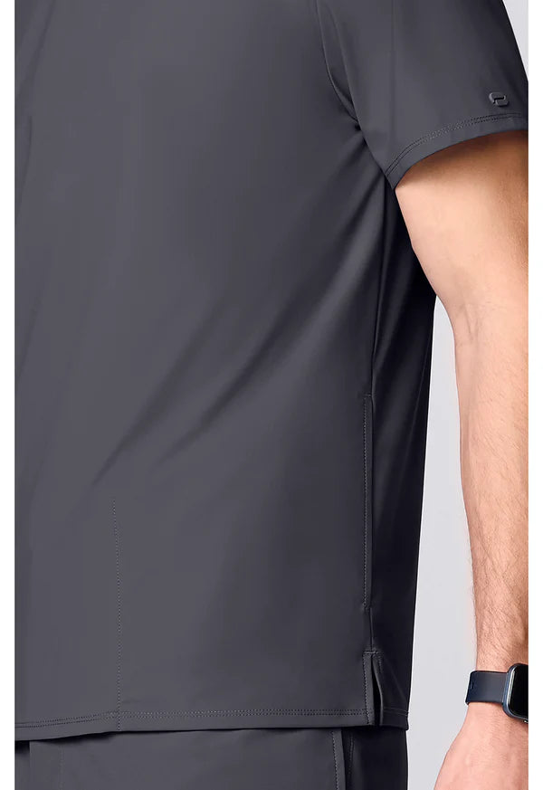Camiseta de cuello redondo para hombre, color peltre