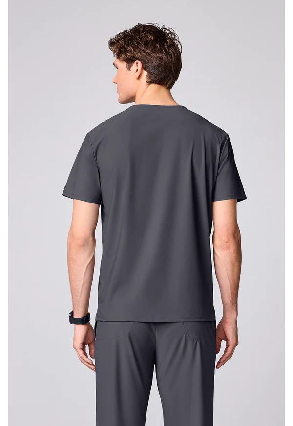 Camiseta de cuello redondo para hombre, color peltre