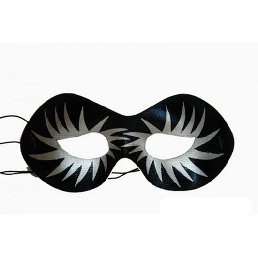 Black Flame Eye Masquerade Mask
