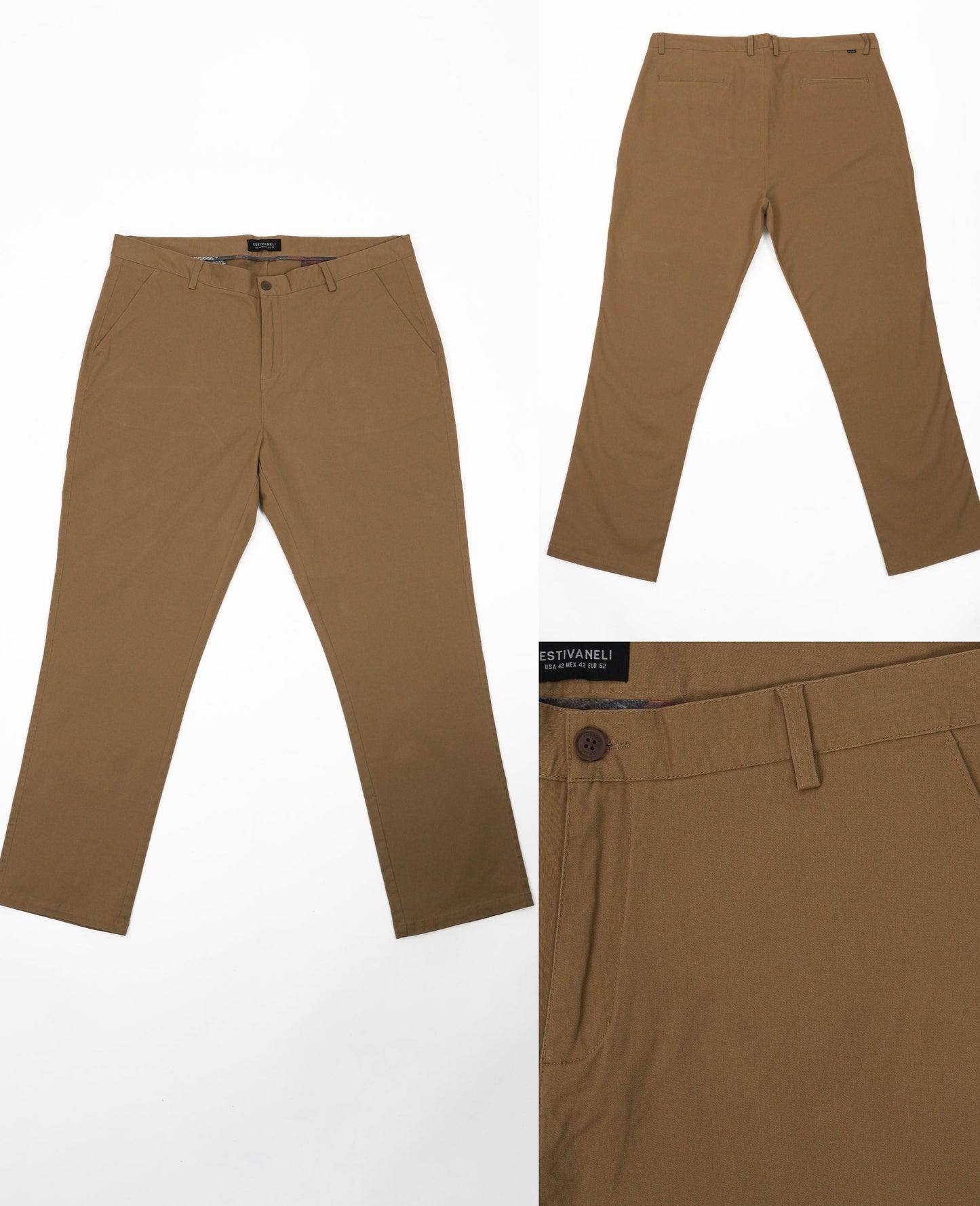 Caballero Pantalon Fit Comfot Khaki
