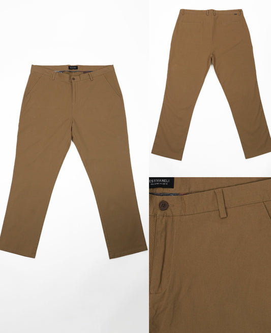 Caballero Pantalon Fit Comfot Khaki