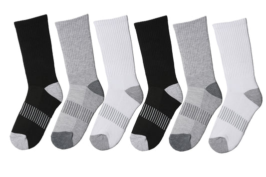 3-Pair Men's Sports Cushion Crew Socks