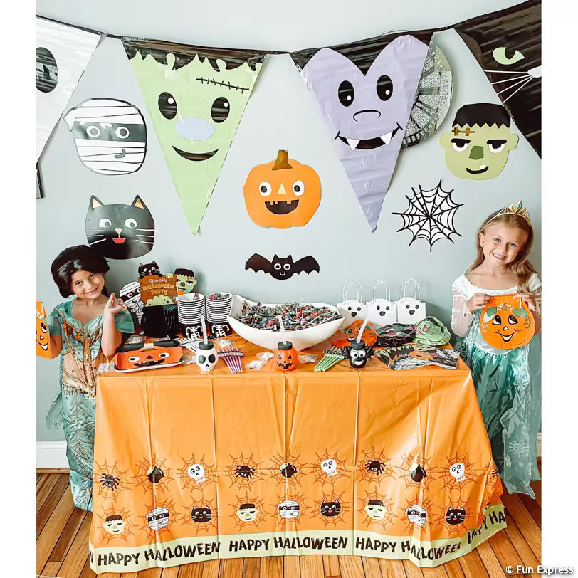 Large Character Plastic Pennant Banner Halloween Decoration