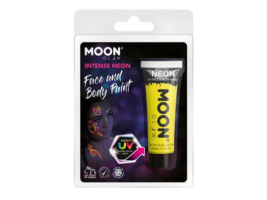 Intense Yellow – Neon UV Face & Body Paint, 12mL