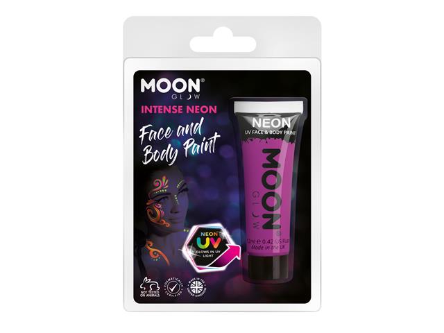 Intense Purple – Neon UV Face & Body Paint, 12mL