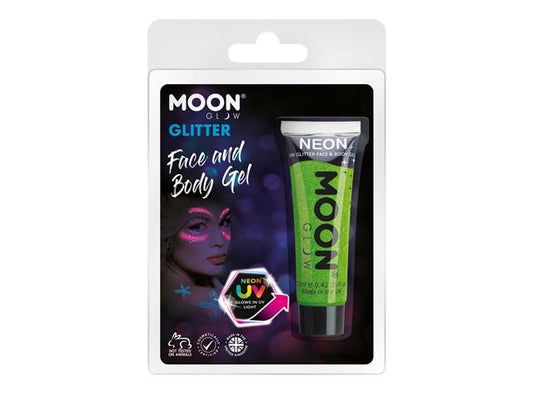 Neon UV Fine Glitter Gel,12ml Green