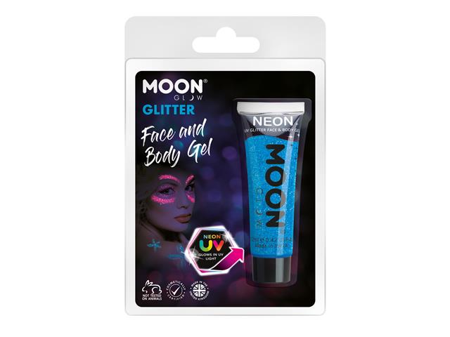 Neon UV Fine Glitter Gel,12ml Blue