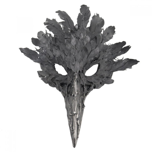 Black Feathered Plague Raven Mask