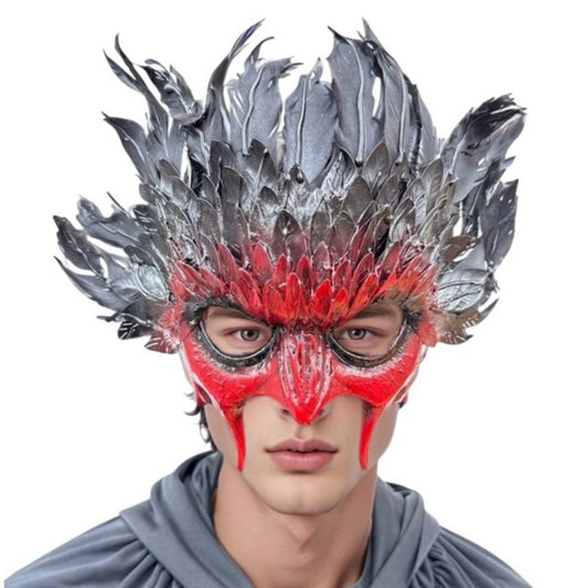 Red Feather Demon Mask