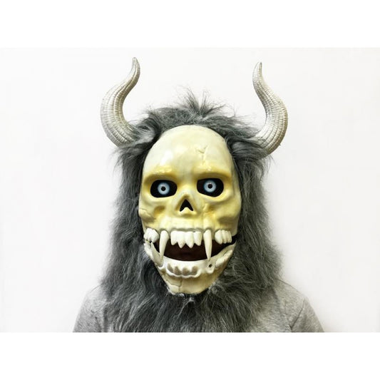 Horned Monster Moving Mouth Mask