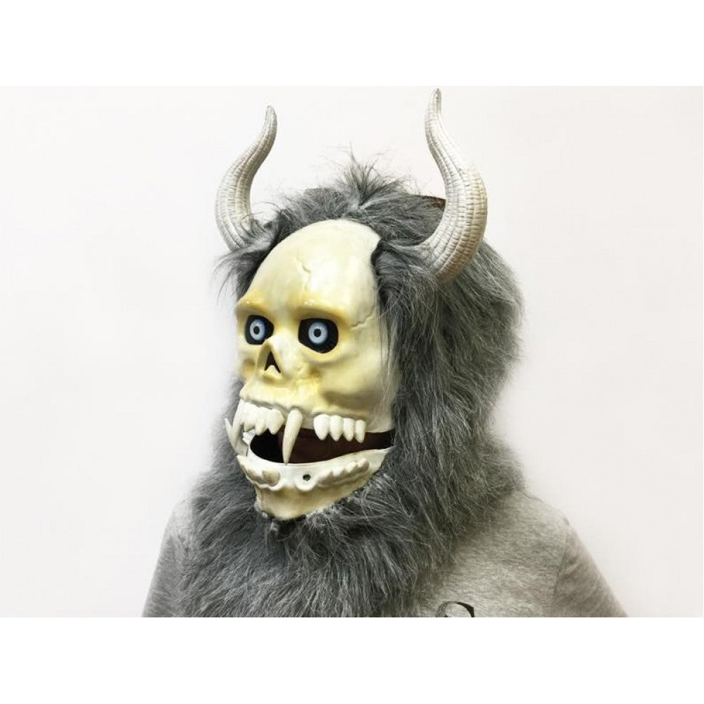 Horned Monster Moving Mouth Mask