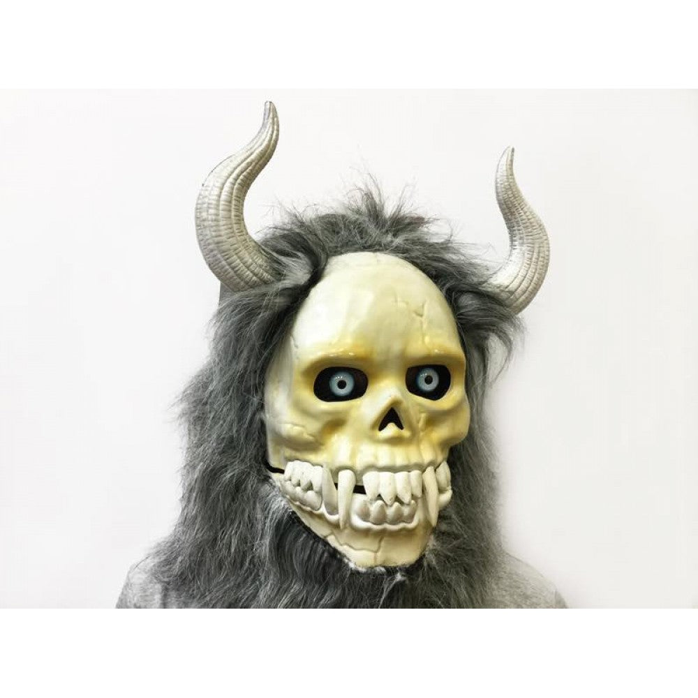 Horned Monster Moving Mouth Mask
