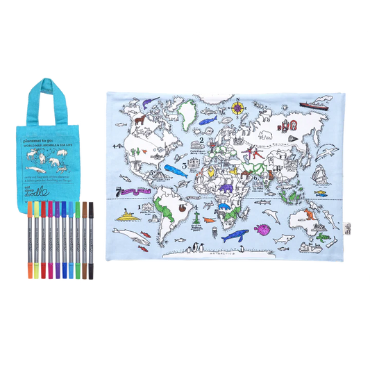 World Map Placemat To Go