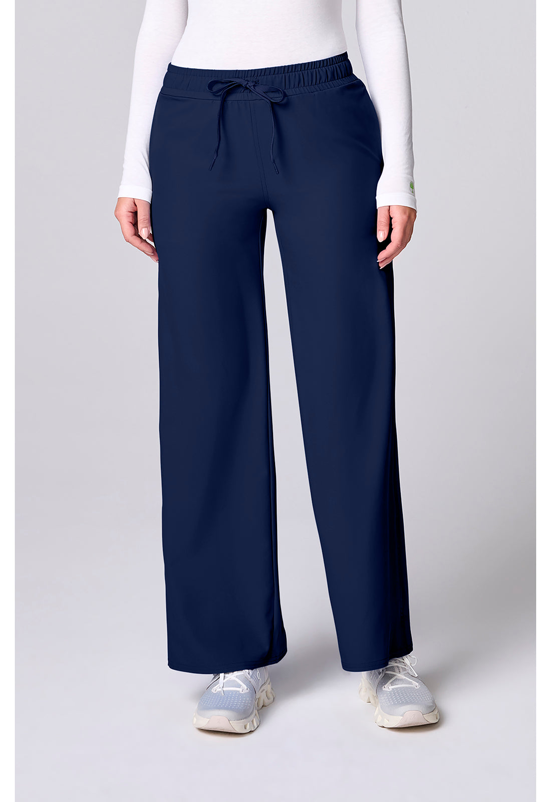 Pantalón de pernera ancha azul marino