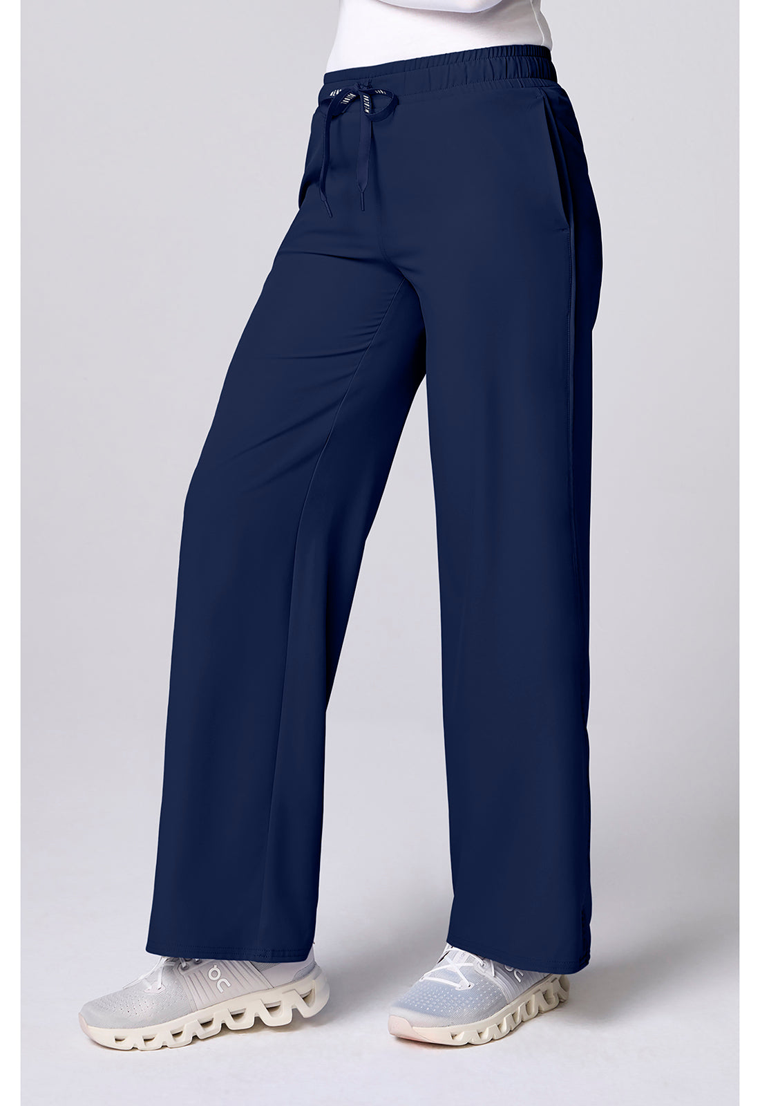 Pantalón de pernera ancha azul marino