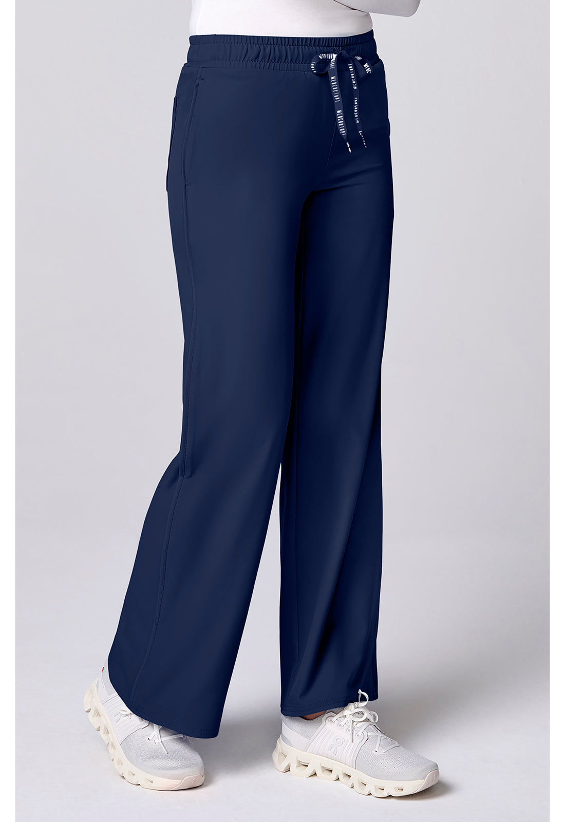 Pantalón de pernera ancha azul marino