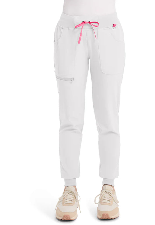 Mid Rise Jogger White