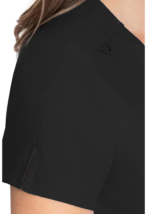One Pocket Tuck-In Scrub Top Black