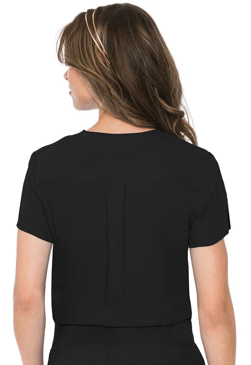One Pocket Tuck-In Scrub Top Black