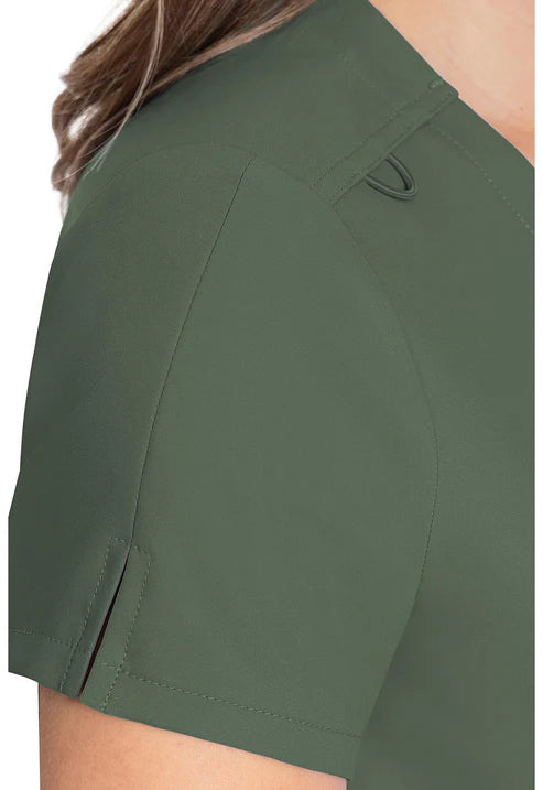 One Pocket Tuck-In Scrub Top Olive
