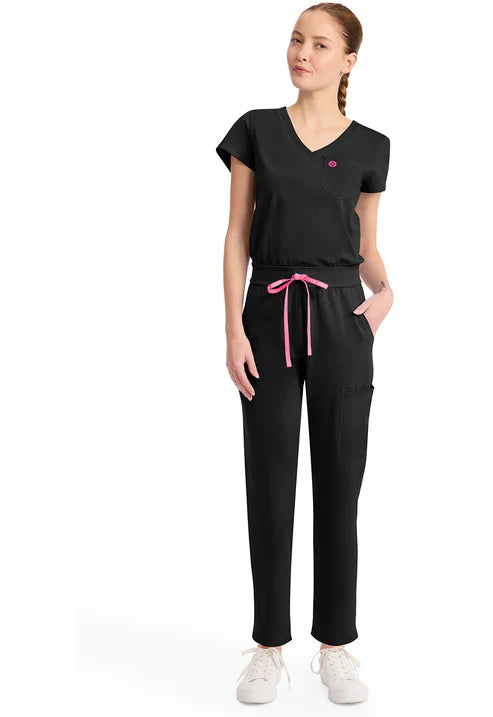 V-Neck Jumpsuit Black
