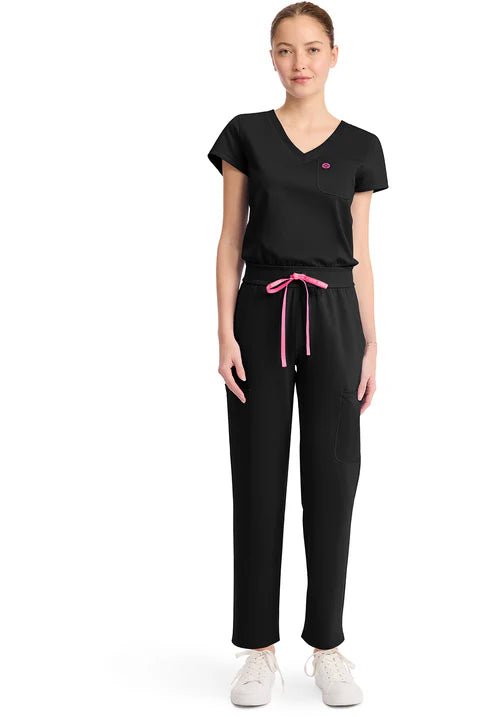 V-Neck Jumpsuit Black