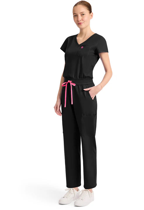 V-Neck Jumpsuit Black