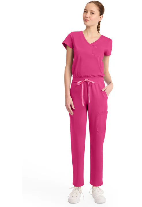V-Neck Jumpsuit Pink Power