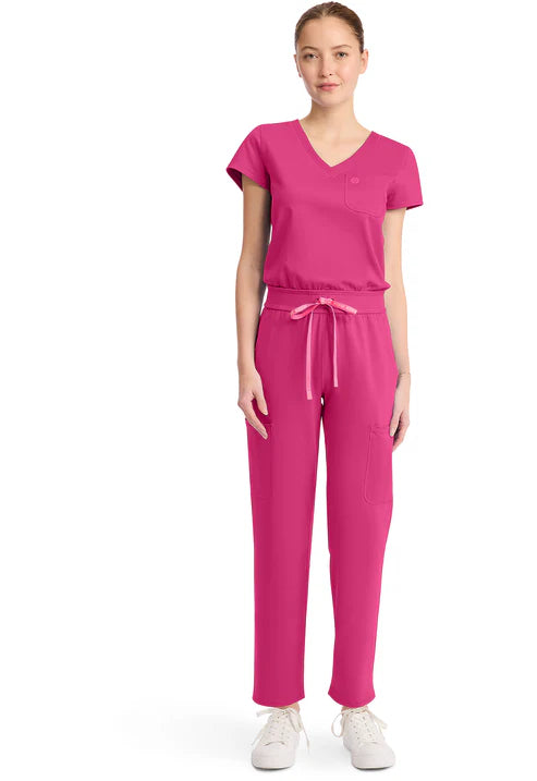 Mono escote en V rosa vibrante