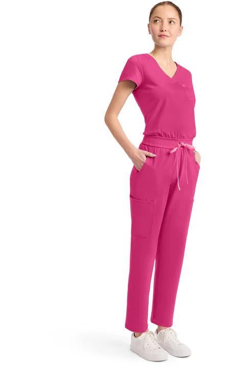 Mono escote en V rosa vibrante