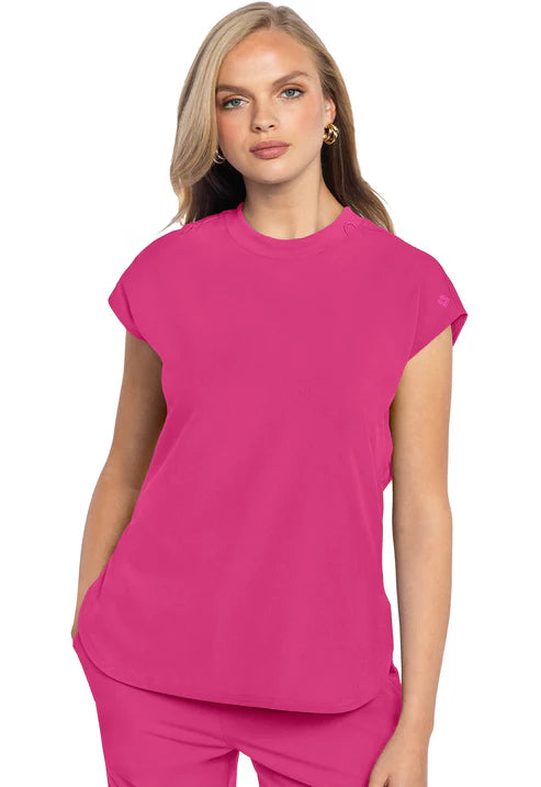 Round Neck Top Pink Power
