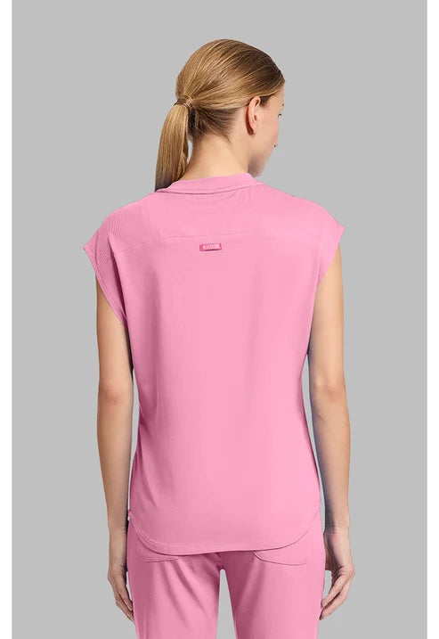 Round Neck Top Pixel Pink