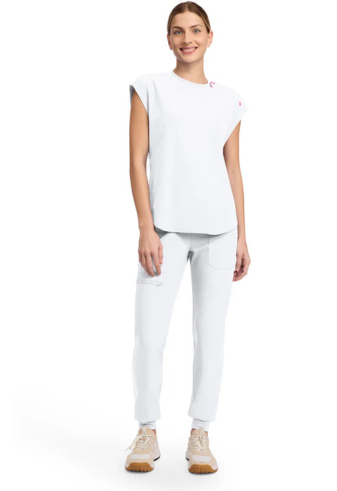 Camiseta de cuello redondo blanca