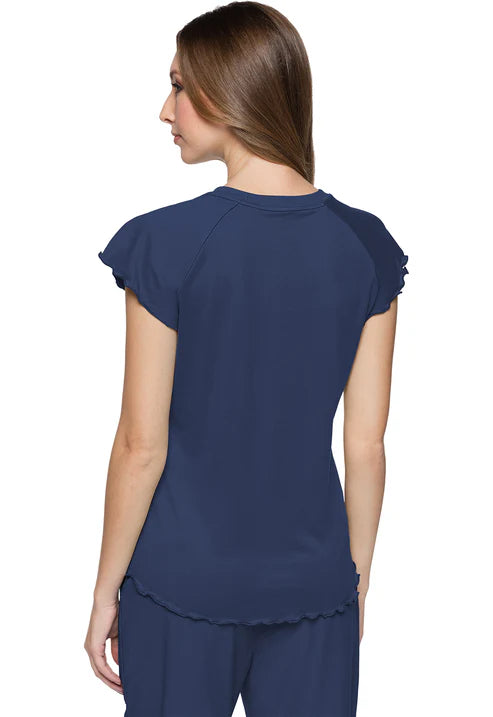 Lettuce-Edged Top Navy