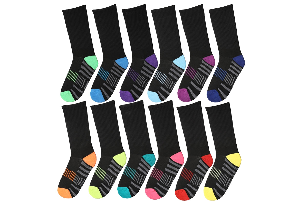 3-Pair Men's Sports Cushion Crew Socks