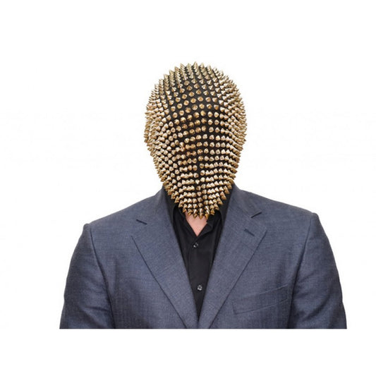 Gold Spikes Full Head Mask