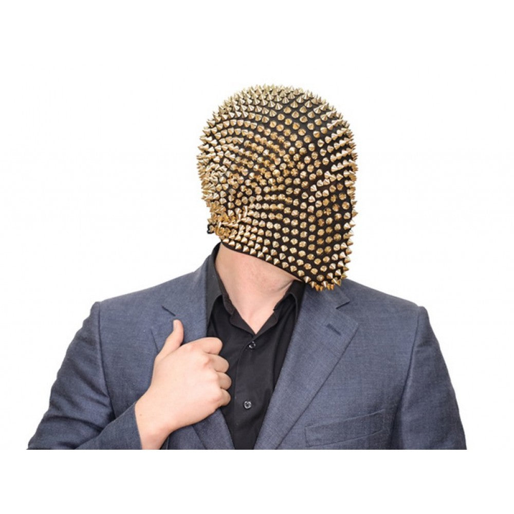 Gold Spikes Full Head Mask