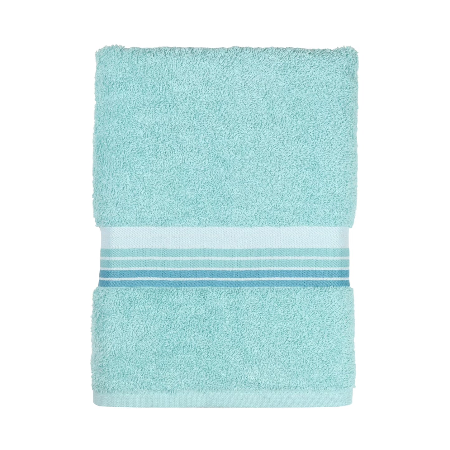 Bath Towel Ombre Stripe Clearly Aqua 27x52