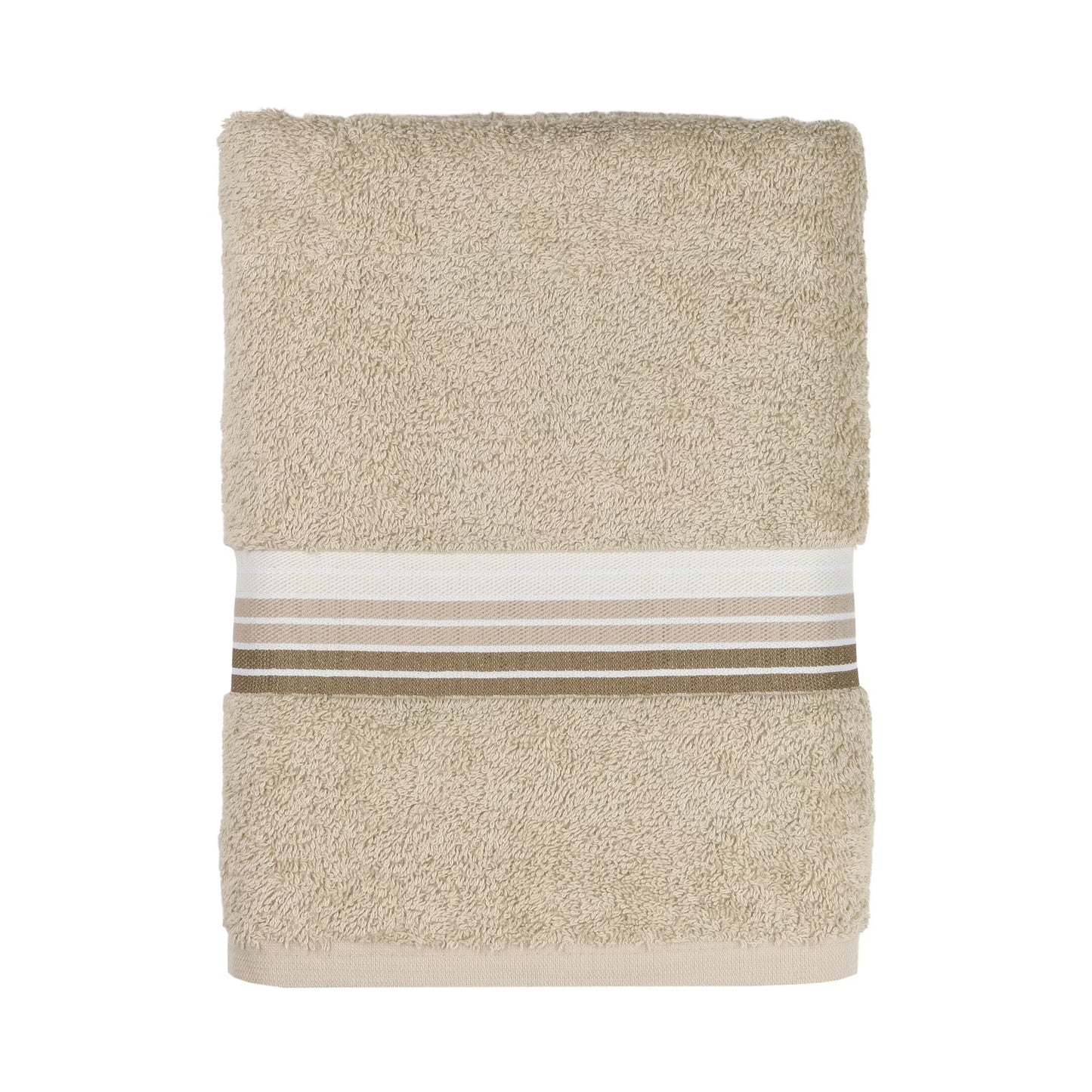 Bath Towel Ombre Stripe Valenjo Tan 27x52