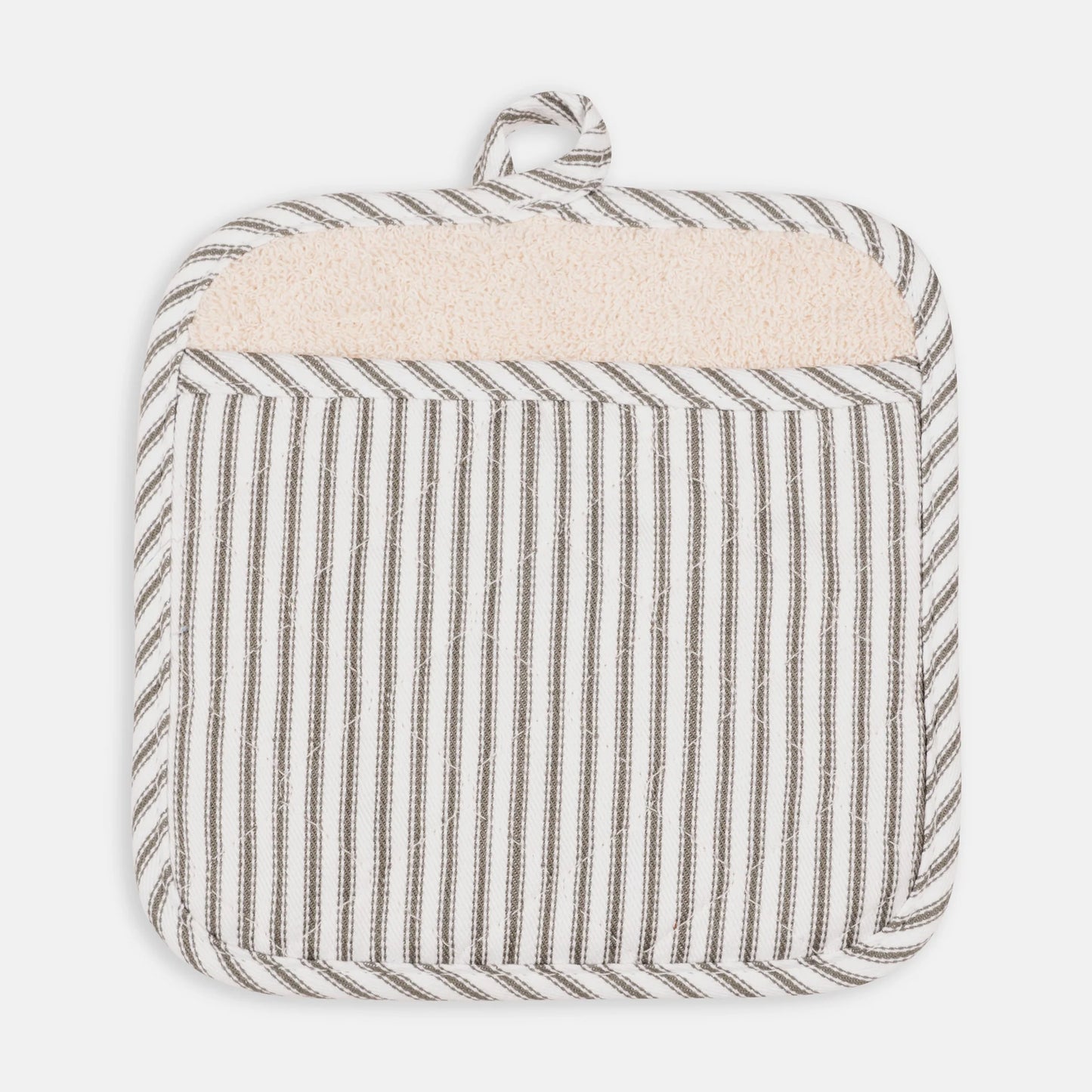 Metro Stripe Potholder-Pewter