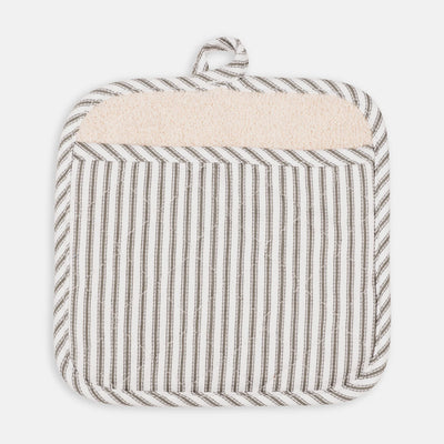 Metro Stripe Potholder-Pewter