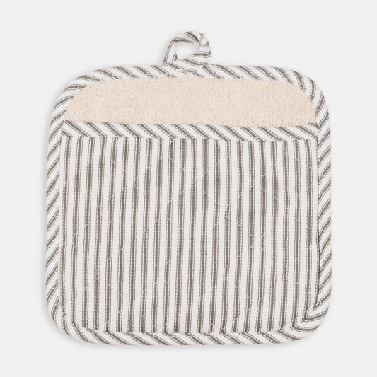 Metro Stripe Potholder-Pewter