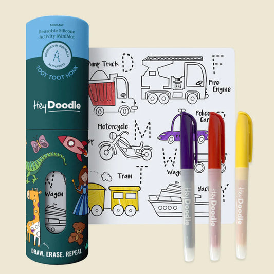 Toot Toot Honk Mini Coloring & Doodle Mat