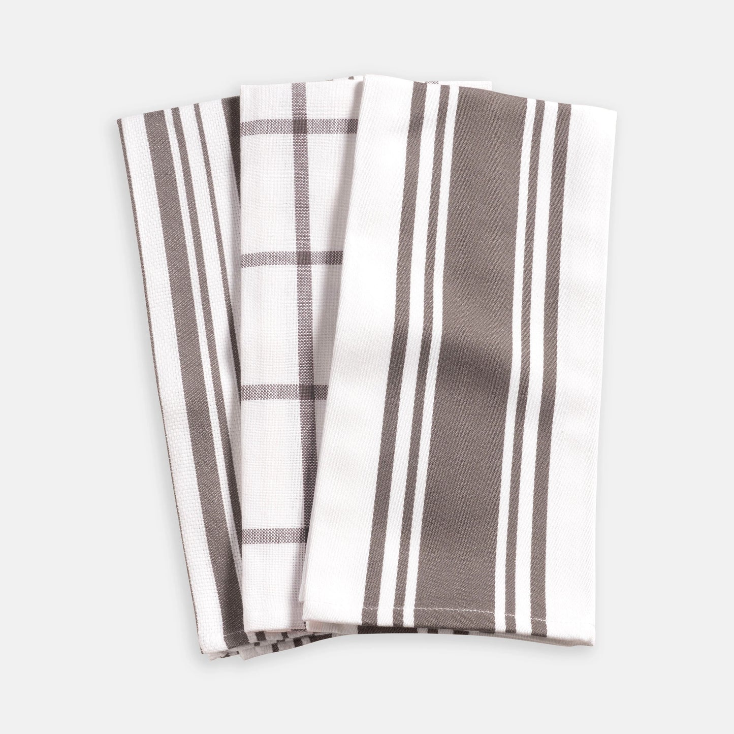 Mixed Flat Towels Set Pewter  20" x 30"