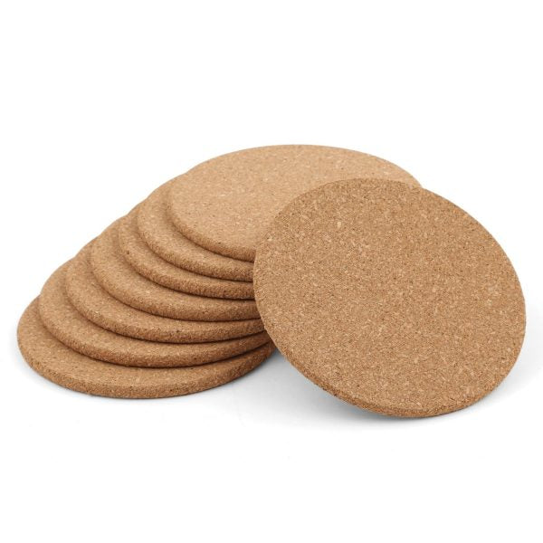 Natural Coasters Cork Set of 8