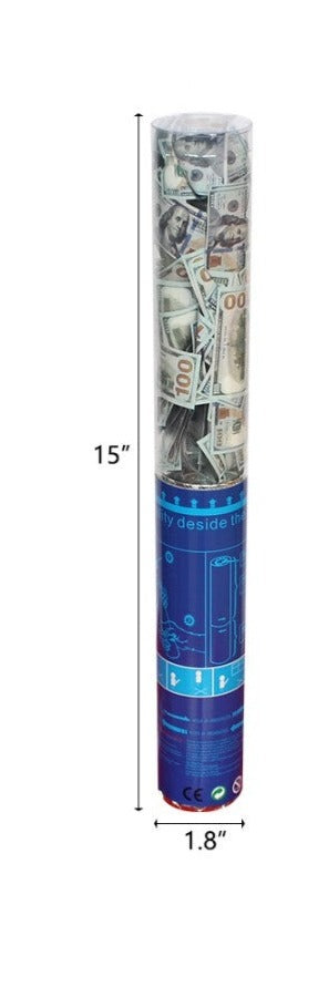 15" PARTY POPPER OF US DOLLARS