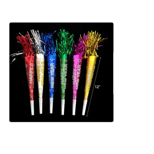 12" NEW YEAR PARTY PAPER HORN
