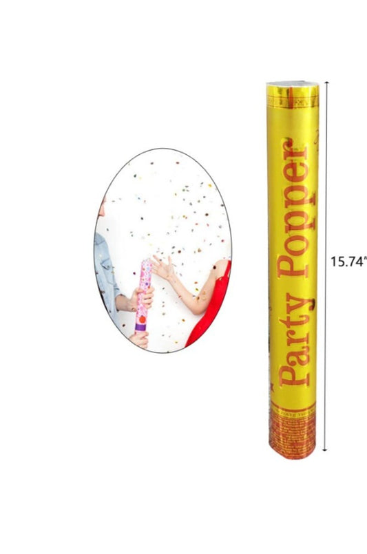 16" GOLDEN COLOR CONFETTI PARTY POPPER