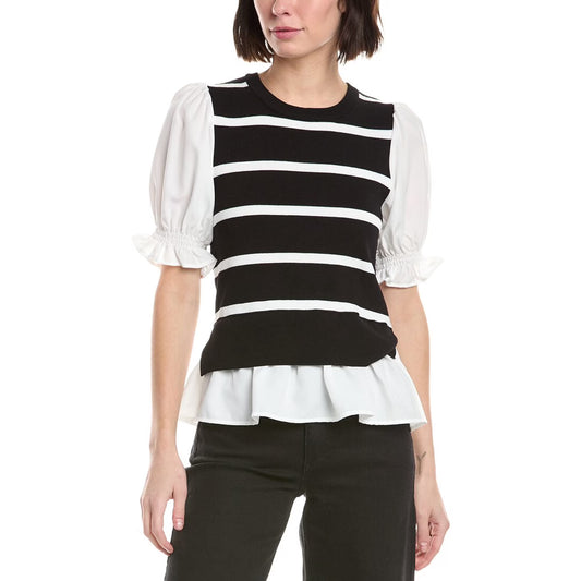 Pullover Black/White - Nanette