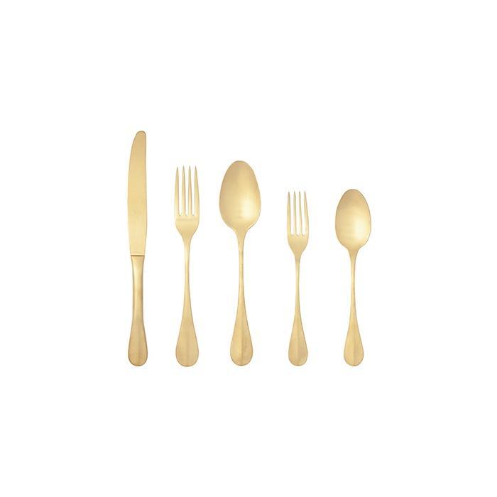 Flatware 5 Pieces, Gold